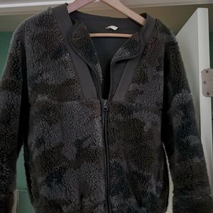 Free People Movement Women's Camo Everest Sherpa Fleece Jacket-Size Small
